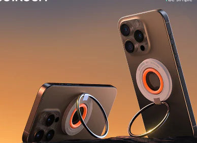 Zinc Alloy Magnetic Phone Ring Stand with Silicone Grip